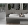 Mexen Ava chiuvetă pe blat din conglomerat 1 orificiu 60 x 38 cm, Albă - 23016001
