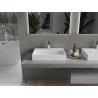 Mexen Ava lavoar pe blat din conglomerat 1/O 60 x 38 cm, alb - 23016001