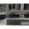 Mexen Ava chiuvetă de blat din conglomerat 1/O 60 x 38 cm, neagră - 23016071