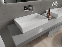 Mexen Ava 60 x 38 cm-es, fehér konglomerátum pult feletti mosdó - 23016000