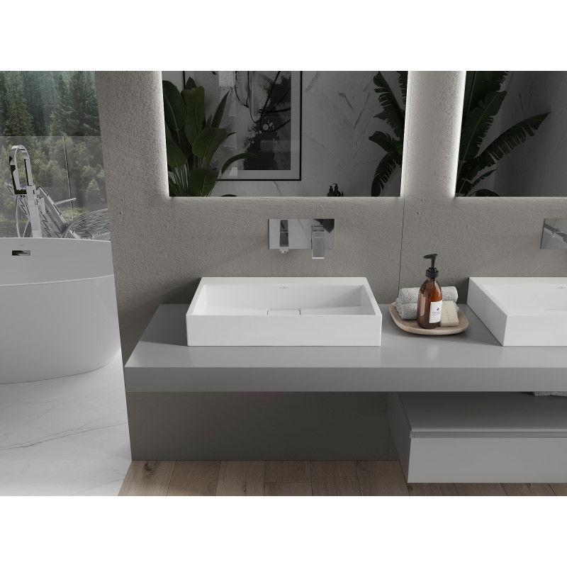 Mexen Ava lavoar deasupra blatului din conglomerat B/O 60 x 38 cm, alb - 23016000