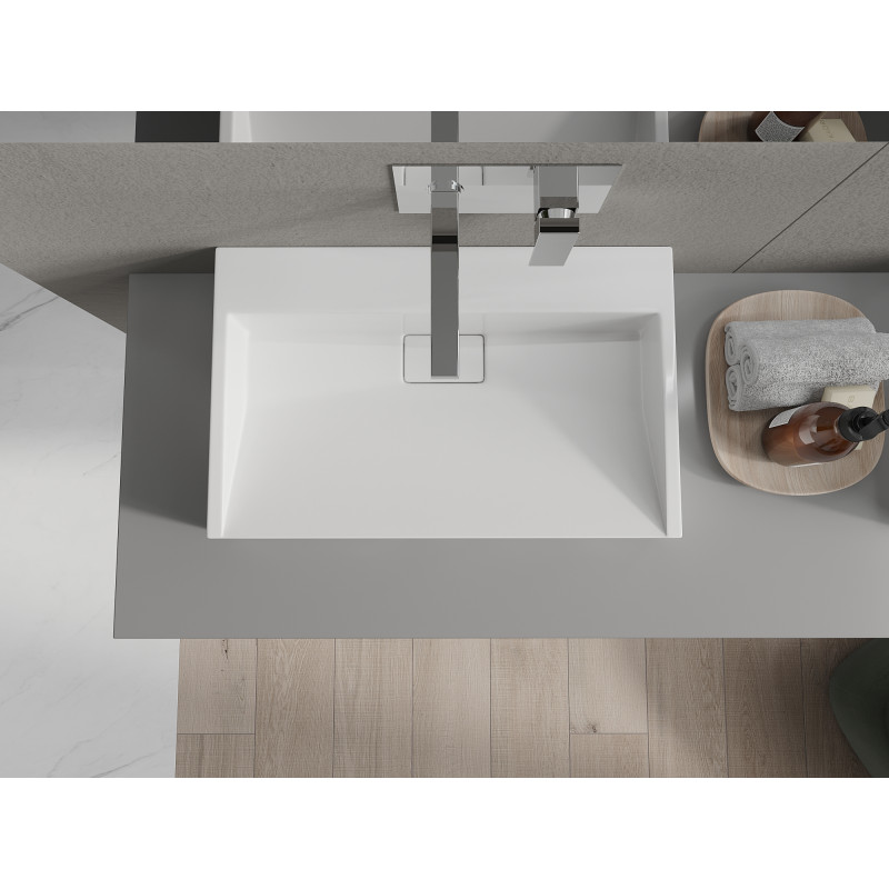 Mexen Ava 60 x 38 cm-es, fehér konglomerátum pult feletti mosdó - 23016000