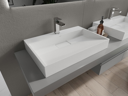 Mexen Ava pultra szerelhető konglomerát mosdókagyló 1 nyílás 70 x 46 cm, Fehér - 23017001