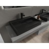 Mexen Ava konglomerát pultra szerelhető mosdókagyló 1/O 70 x 46 cm, fekete - 23017071