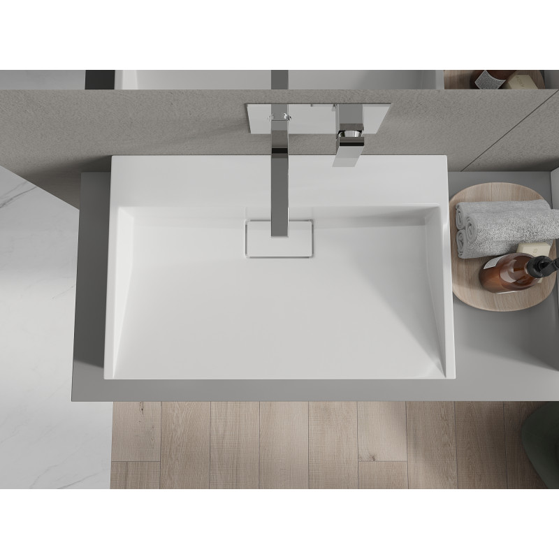 Mexen Ava chiuvetă pe blat din compozit B/O 70 x 46 cm, albă - 23017000