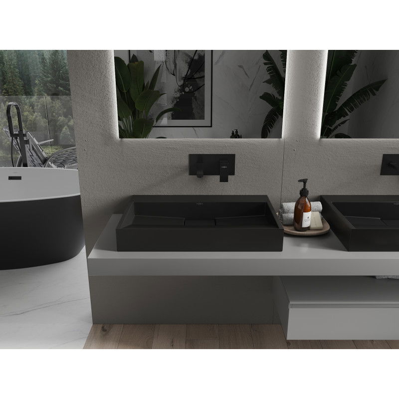 Mexen Ava konglomerátum asztali mosdó 70 x 46 cm, fekete - 23017070