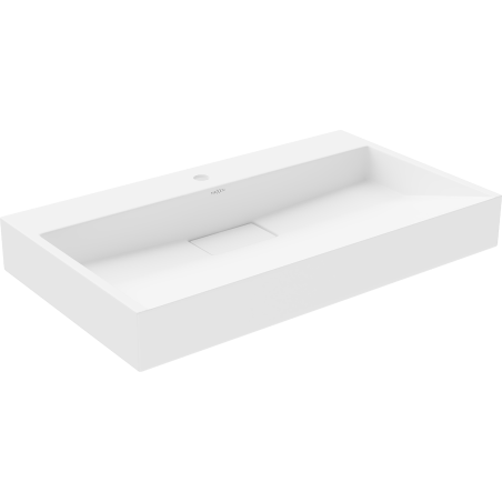 Mexen Ava pultra szerelhető konglomerát mosdókagyló 1 nyílás 80 x 46 cm, Fehér - 23018001