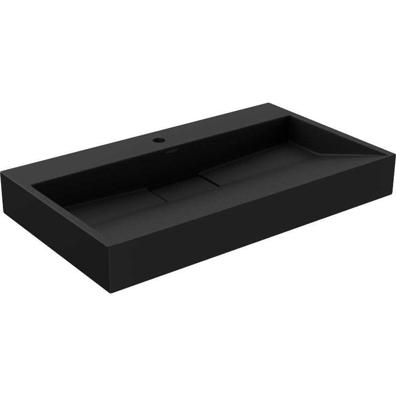 Mexen Ava konglomerátum pultra szerelhető mosdó 1/O 80 x 46 cm, fekete - 23018071