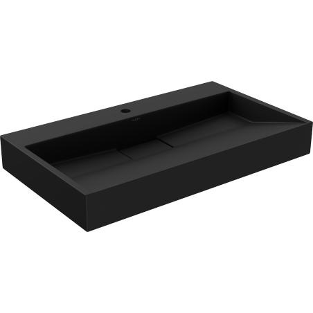 Mexen Ava 80 x 46 cm-es, fekete, konglomerátum pultra szerelhető mosdó 1/O - 23018071