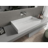 Mexen Ava chiuvetă pe blat din conglomerat B/O 80 x 46 cm, albă - 23018000