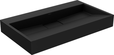 Mexen Ava lavoar de blat din conglomerat B/O 80 x 46 cm, negru - 23018070