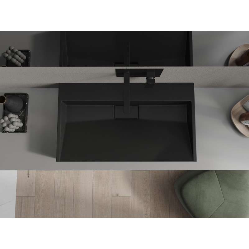 Mexen Ava lavoar blat din conglomerat B/O 80 x 46 cm, negru - 23018070
