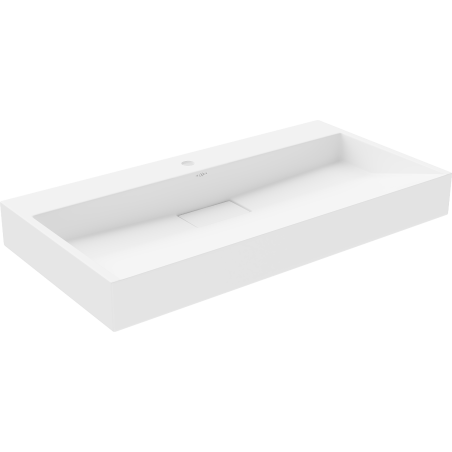 Mexen Ava pultra szerelhető konglomerát mosdókagyló 1 nyílás 90 x 46 cm, Fehér - 23019001