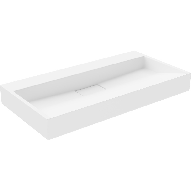 Mexen Ava pultra szerelhető konglomerát mosdókagyló nyílás nélkül 90 x 46 cm, Fehér - 23019000