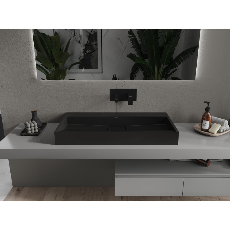 Mexen Ava asztali mosogató kőzet konglomerátumból B/O 90 x 46 cm, fekete - 23019070