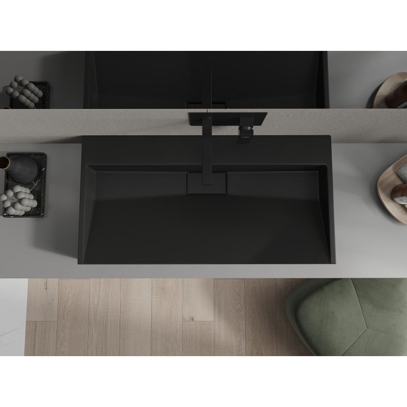 Mexen Ava asztali mosdókagyló konglomerátumból B/O 90 x 46 cm, fekete - 23019070