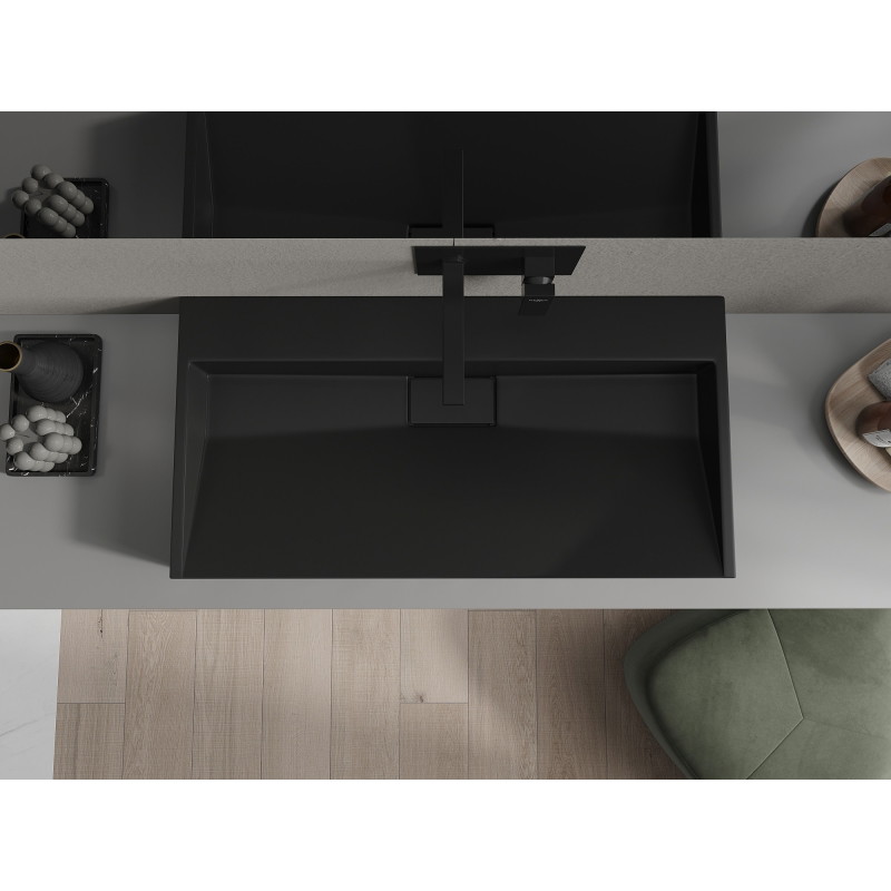 Mexen Ava lavoar de blat din conglomerat B/O 90 x 46 cm, negru - 23019070