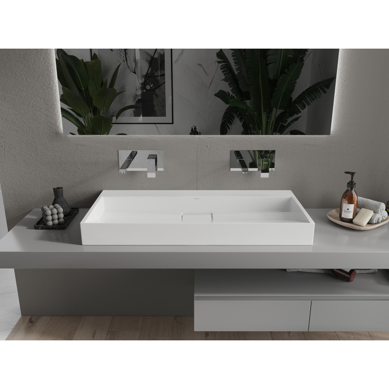 Mexen Ava lavoar pe blat din conglomerat B/O 100 x 46 cm, alb - 23011000