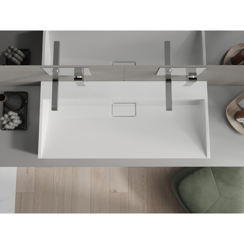 Mexen Ava lavoar pe blat din conglomerat B/O 100 x 46 cm, alb - 23011000