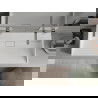 Mexen Ava chiuvetă pe blat din conglomerat fără orificii 100 x 46 cm, Albă - 23011000