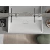 Mexen Ava pultra szerelhető konglomerát mosdókagyló nyílás nélkül 100 x 46 cm, Fehér - 23011000
