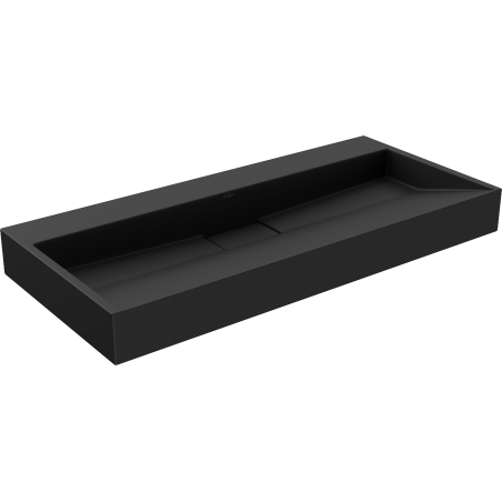 Mexen Ava pultra szerelhető konglomerát mosdókagyló nyílás nélkül 100 x 46 cm, Fekete - 23011070