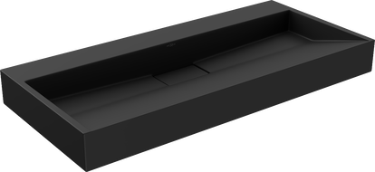 Mexen Ava pultra szerelhető konglomerát mosdókagyló nyílás nélkül 100 x 46 cm, Fekete - 23011070