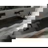 Mexen Ava chiuvetă pe blat din conglomerat fără orificii 100 x 46 cm, Neagră - 23011070