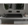 Mexen Ava chiuvetă pe blat din conglomerat B/O 100 x 46 cm, neagră - 23011070