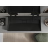 Mexen Ava pultos mosdó konglomerátumból B/O 100 x 46 cm, fekete - 23011070
