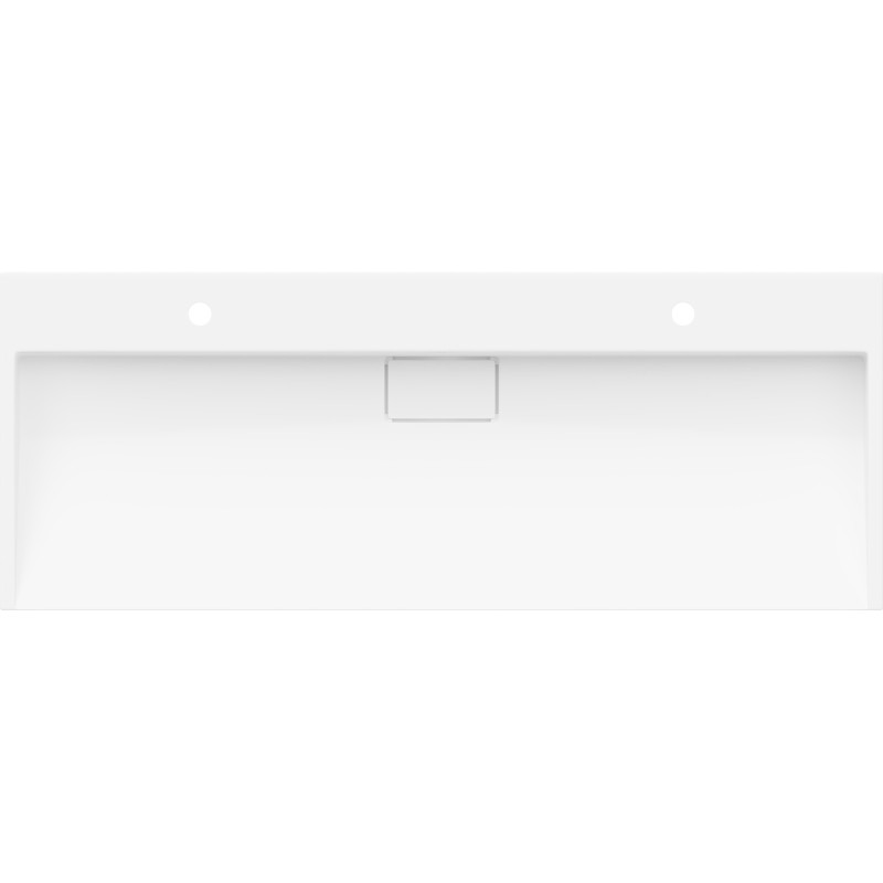 Mexen Ava chiuvetă de blat din conglomerat 2/O 120 x 46 cm, albă - 23011202
