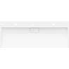 Mexen Ava pultra szerelhető konglomerát mosdókagyló 2 nyílásos 120 x 46 cm, Fehér - 23011202