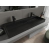 Mexen Ava munkalapra helyezett mosdókagyló konglomerátumból 2/O 120 x 46 cm, fekete - 23011272