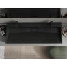 Mexen Ava chiuvetă pe blat din conglomerat 2 orificii 120 x 46 cm, Neagră - 23011272