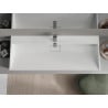 Mexen Ava lavoar deasupra blatului din conglomerat 1/O 120 x 46 cm, alb - 23011201