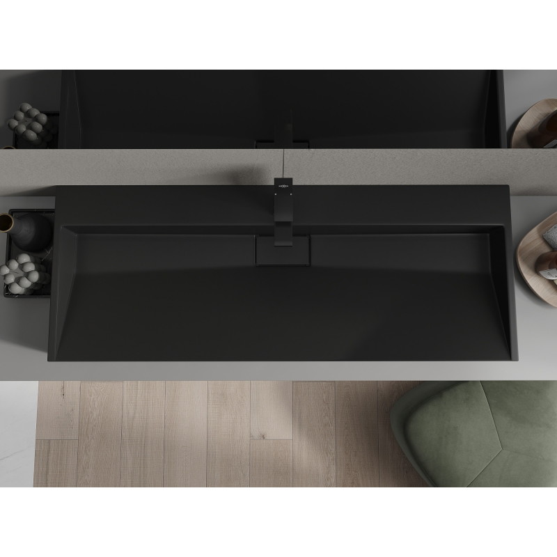 Mexen Ava konglomerát fenti mosdó 1/O 120 x 46 cm, fekete - 23011271