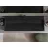 Mexen Ava chiuvetă pe blat din conglomerat 1/O 120 x 46 cm, neagră - 23011271