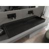 Mexen Ava 120 x 46 cm-es pultra szerelhető mosdó kompozitból, fekete - 23011270