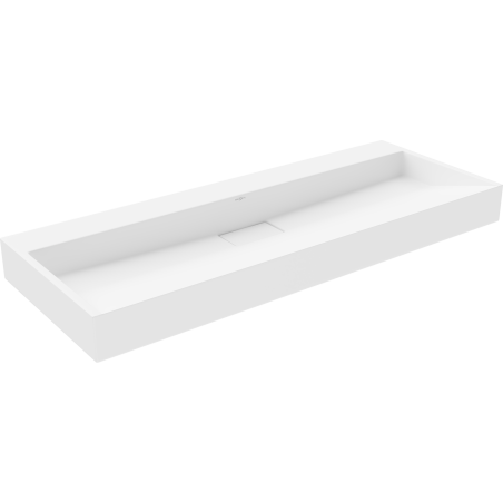 Mexen Ava pultra szerelhető konglomerát mosdókagyló nyílás nélkül 120 x 46 cm, Fehér - 23011200