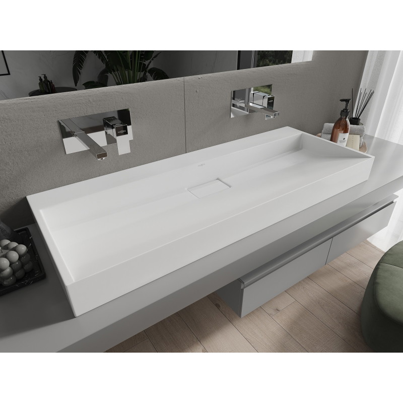 Mexen Ava konglomerátum feletti mosdó 120 x 46 cm, fehér - 23011200