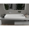 Mexen Ava 120 x 46 cm-es pultra szerelhető mosdó konglomerátumból, fehér - 23011200