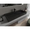 Mexen Ava pultra helyezhető mosdókagyló konglomerátumból 1/O 100 x 46 cm, fekete - 23011071