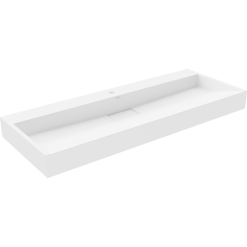 Mexen Ava pultra szerelhető konglomerát mosdókagyló 1 nyílás 120 x 46 cm, Fehér - 23011201