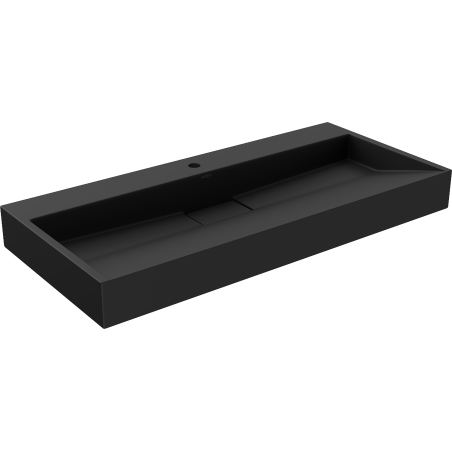 Mexen Ava pultra szerelhető konglomerát mosdókagyló 1 nyílás 100 x 46 cm, Fekete - 23011071