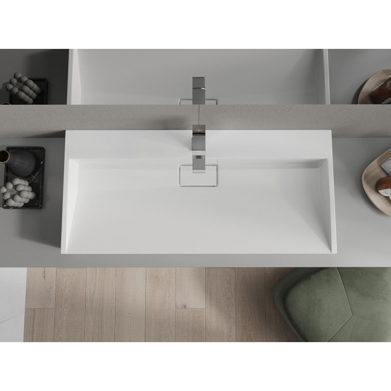 Mexen Ava 1/O pult feletti mosdókagyló konglomerátból 100 x 46 cm, fehér - 23011001