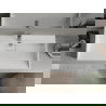 Mexen Ava chiuvetă pe blat din conglomerat 1 orificiu 100 x 46 cm, Albă - 23011001