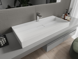 Mexen Ava 1/O pult feletti mosdókagyló konglomerátból 100 x 46 cm, fehér - 23011001