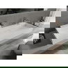 Mexen Ava chiuvetă pe blat din conglomerat 2 orificii 100 x 46 cm, Albă - 23011002