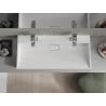 Mexen Ava asztalra helyezhető mosdókagyló konglomerátumból 2/O 100 x 46 cm, fehér - 23011002