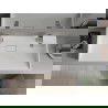 Mexen Ava chiuvetă pe blat din conglomerat 2 orificii 100 x 46 cm, Albă - 23011002